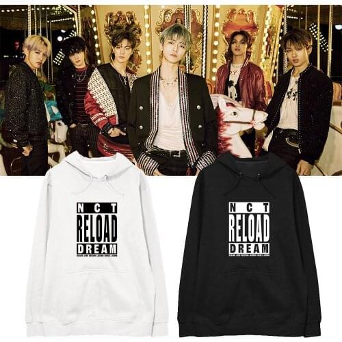 Korean Fashion Kpop NCT DREAM New Album Reload Hoodie Sweatshirts Pullover Tops Female Harajuku Streetwear Hip Hop Hooded Clothe