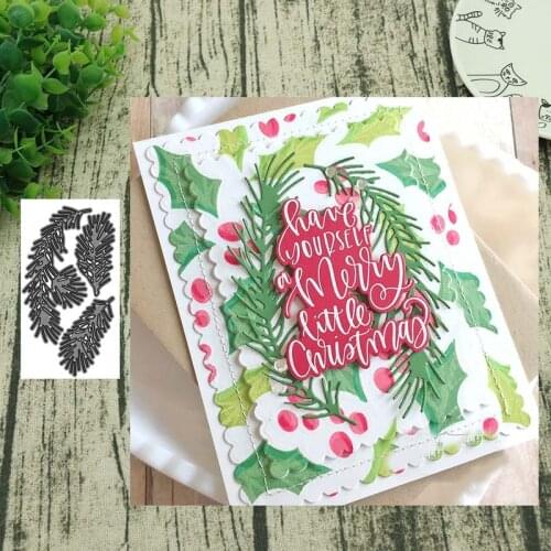 Metal Cutting Dies cut die Christmas pine clippings Scrapbook paper craft knife mould blade punch stencils