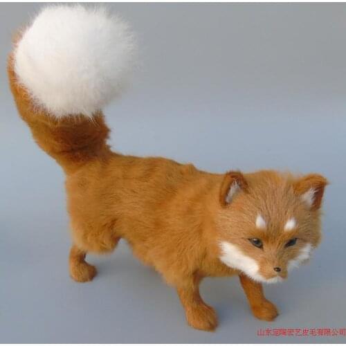 Simulation cute yellow fox large 65x23cm model polyethylene&furs fox model home decoration props ,model gift d562