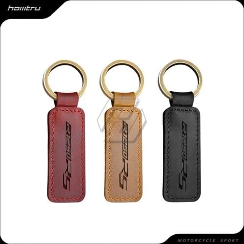 Motorcycle Keychain Motocross Cowhide Key Ring Fits for BMW R1250RS R1250 RS Motorrad