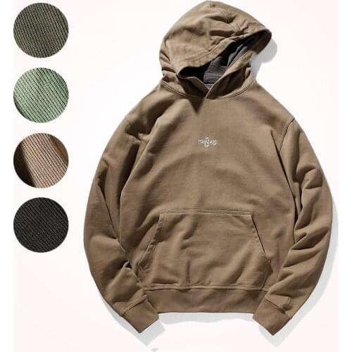 2020 Winter New Thickened Hooded Hoodies Mens Fashion Loose Oversize Heavy Weight 100% Cotton Pullover Hoodies