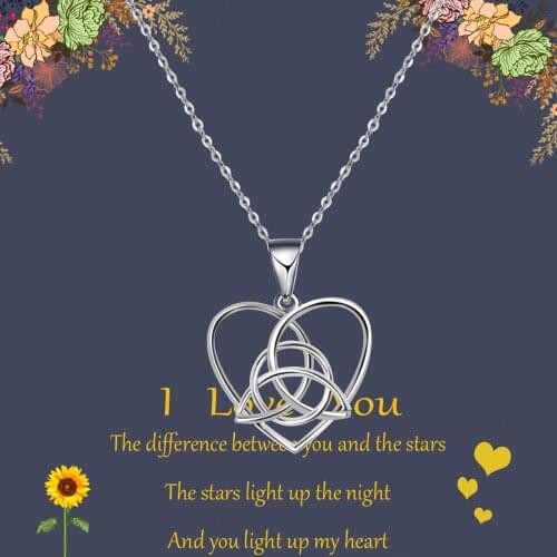 Personalized simple and versatile new love necklace interlocking cross peach heart pendant jewelry fashion lady clavicle chain i