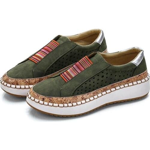 Large Size Women Casual Shoes Fashion Slides Outdoor Girls Breathable Platform Slip-On Sneakers Zapatos De Mujer Tenis Feminino