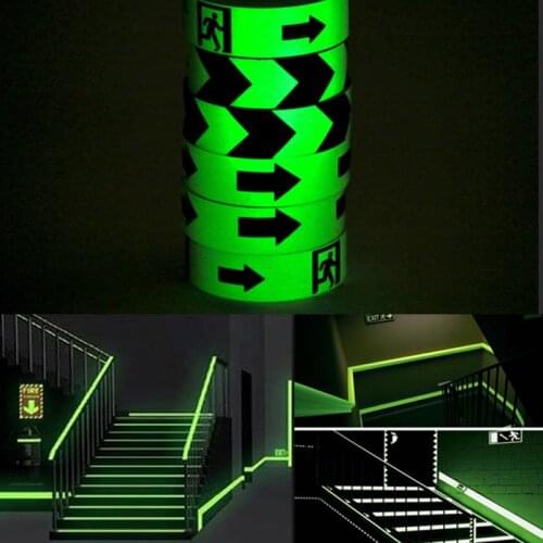 5CM X 50M glow in the dark tape lasting 4 hours Luminous film for safety