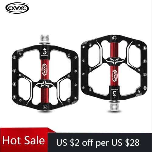 Ultralight Bicycle Pedal Anti-slip MTB Road Flat Anti-slip Cycling Pedal Wide 3 Sealed Bearings Pedals Bicycle Accessories Part