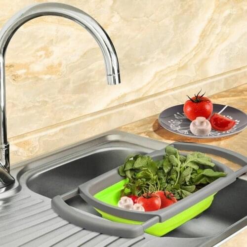 Extendable Foldable Colander Drain Folding Baskets Collapsible Kitchen Strainer Noodles Fruit Vegetable Washing Strainers Bowls