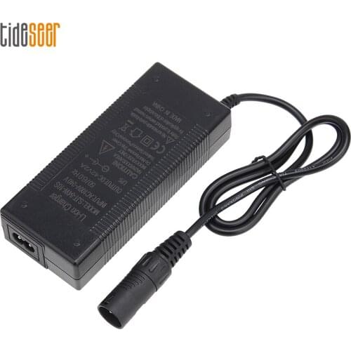 42V 2A Electric Bike Lithium Battery Charger Adapter for 36V Li-ion Battery Pack E-bike Charger with 3-Pin XLR Connector