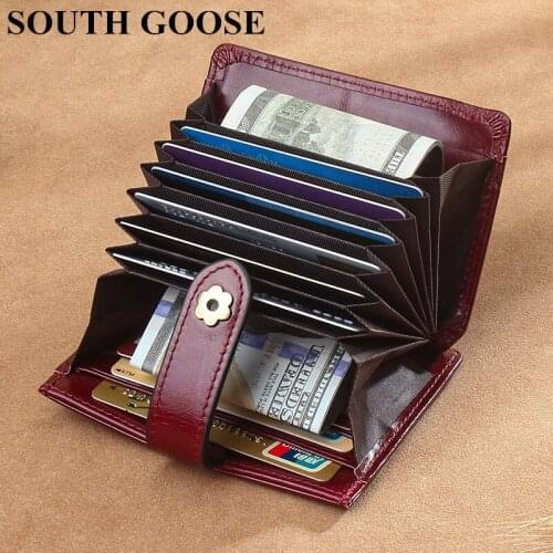 Genuine Leather Women Wallets Fashion Slim Money Clip Female Simple Small Wallets Coin Purse Credit Card Holder Hasp Mini Pouch