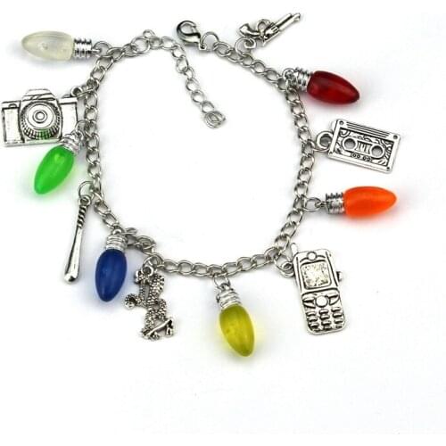 STRANGER THINGS Crystal Beads Alloy Pendant Fashion Alloy Bracelet Christmas Gift for Woman High Quality Jewelry