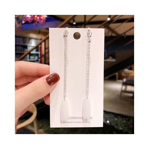 Clip on Earrings Non Pierceds Women Retro Style Super Fairy Earrings Simple Long Earrings Autumn Winter Parties Dances Earrings