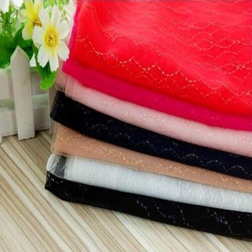 Zsbszc Fashionable wave stripe shiny embroidered polyester elastic mesh top wedding fabric breathable mesh MF18