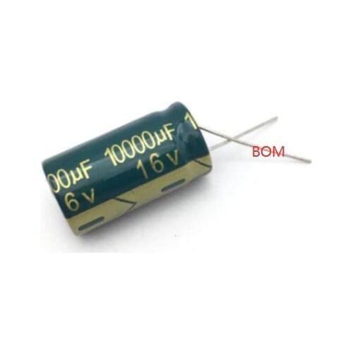 1pcs 16V 10000UF 16*30mm high frequency low impedance aluminum electrolytic capacitor 10000uf 16v