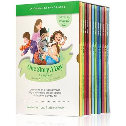 12 books One Story A Day For Beginners 365 Stories Daily Life Around The World Kids English Reading Book Education Age 5-7