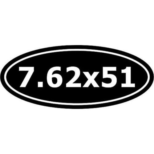 15.5*6.3CM 7.62x51 Nato Ammo M14 Car Sticker Decal Funny Text Motorcycle Decorative Stickers Car Styling Black/Silver C1-0251