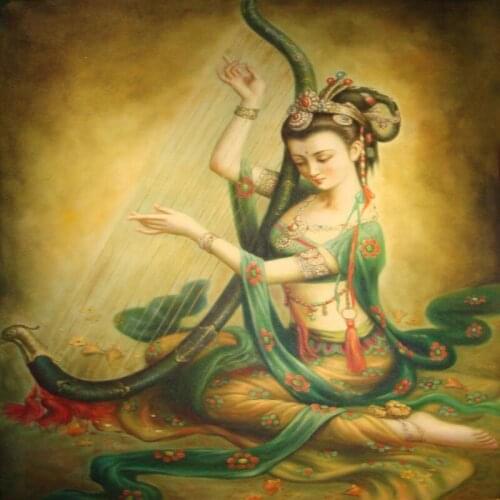 3D photo wallpaper 3D custom Large wall painting wallpaper bedroom living room KTV shop decorating Dunhuang fly wallpaper mural