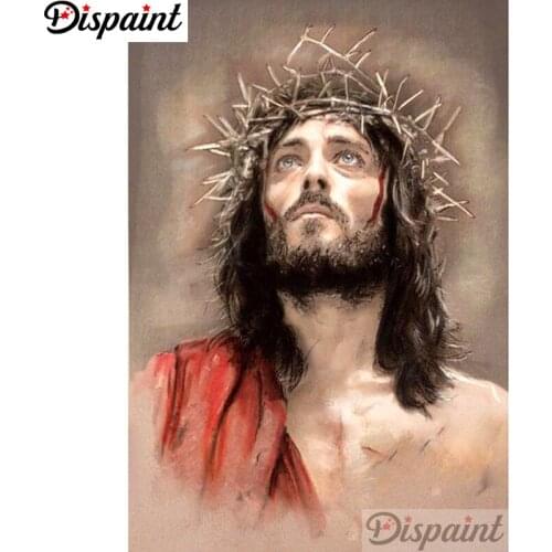 Dispaint Full Square/Round Drill 5D DIY Diamond Painting "Religious Jesus" Embroidery Cross Stitch 5D Home Decor A11790