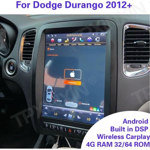 12inch 4GB+64GB Android 10.0 For Dodge Durango 2012+ Multimedia Car Radio GPS Navigation Stereo 2 Din Tape Recorder Head Unit