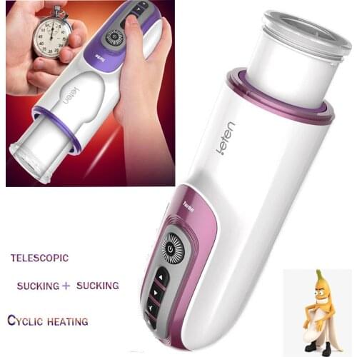 Leten Piston Automatic Telescopic Piston Male Masturbator Blowjob Sucking Pussy Masturbation Cup Sex Toys for Men Sex Machine