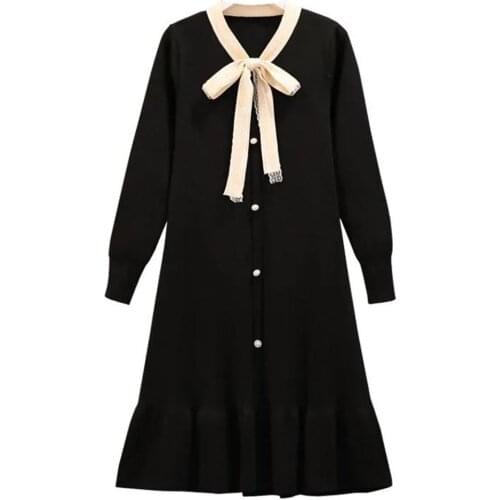 Модные вязаные платья BAQCN China At AliExpress