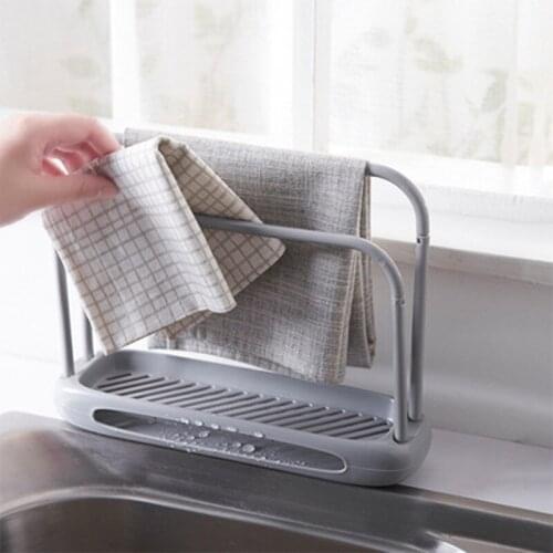 Quick-Drying Double Rod Rag Rack Detachable Towel Storage Rack Sink Rack Bathroom Storage Box Kitchen Household Storage Box