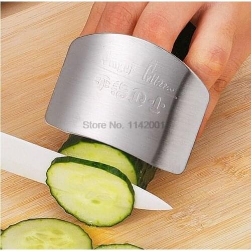 DHL 200 Pcs Finger Guard Protect Finger Hand Cut Hand Protector Cut Finger Protection Tool Stainless Steel Kitchen Tool