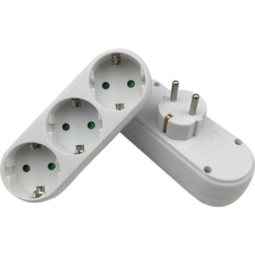 European Conversion Plug 1 to 2 /1 to 3 /1 to 4 Way Socket Adapter EU Standard Power Adapter Socket 16A Travel Plugs AC 110~250V