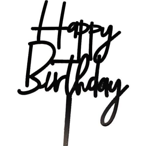 INS Happy Birthday Party Cake Topper Acrylic Birthday party Dessert decoration for Baby shower Baking supplies