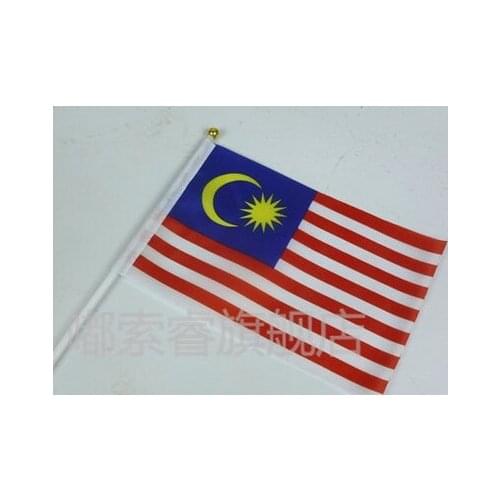 14 * 21 cm Malaysia hand signal waving flag small banner flags