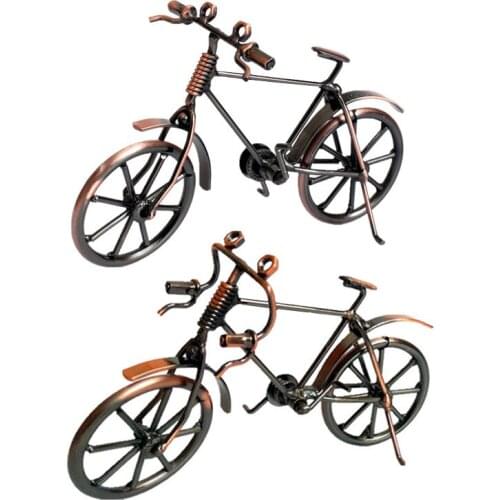 Bicycle Metal Figurines Diy Bicycle Craft For Friend Birthday Best Gift Desktop Decoration Figurine Statue