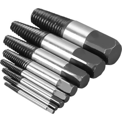 8pcs Broken Damaged Screwdriver Extractor Drill Bit Alloy Steel Double Side Screw Center Drill Bits Removal Tools Set