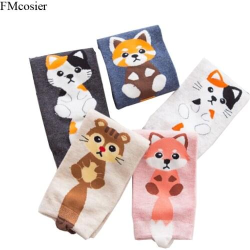 Cartoon Boat socks Colorful Comfortable Cotton 5 Pairs Ankle Casual Girl Students Womens Socks Ankle Low Cute Female Autumn
