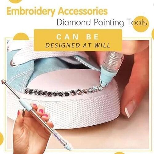 2021 New Diamond Drill Pen Diamond Painting Tool Cross Stitch Point Diamond Tool Jewelry Transparent Crystal Diamond Pen