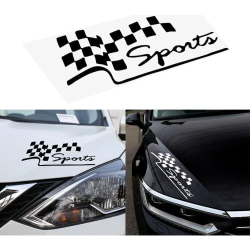 Racing Sports Flag Sticker Reflective Vinyl Car Stickers Auto Accessories Motorcycle Car Decal Funny Auto Decals Car-Styling