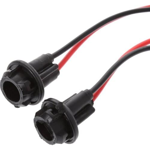 High Qualit New 2 PCs T10 Connector Car Lamp Cable Auto Bulb Wire Truck Light LED Bulbs Socket