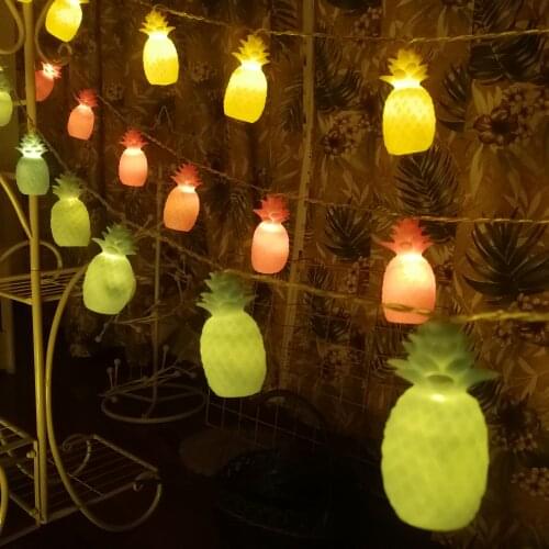 LED Pineapple Lights String Fairy room Decoration Romantic Wedding Girls Heart Lamp Bedroom Home Decor Birthday Party