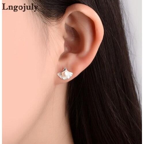 Hot Sale Pure 100% 925 Sterling Silver Women PearlStud Earrings For Women Girl Anniversary Party Silver 925 Jewelry Gift