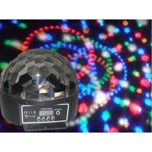 18W LED Crystal Ball sound control 6*3W led lights for ktv bar home party