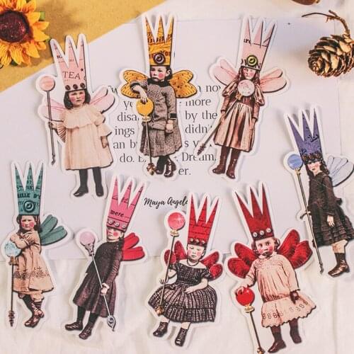 27PCS Vintage stickers kawaii children DIY scrapbooking album journal happy planner crafts decorative stickers package