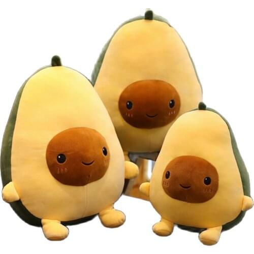 30/40/60CM Cute Avocado Stuffed Plush Toy Filled Doll super soft Cushion Pillow Child Christmas birthday Gift Girl Baby use