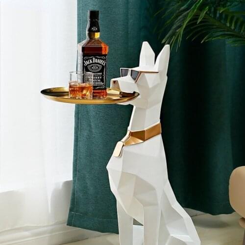 74cm Home Decoration Shelves Minimalist Modern Landing Large Cool Simulation Dog Ornaments Nordic Style Living Room Soft Decors