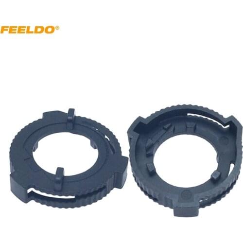 FEELDO 2Pcs H7 Car LED Headlight Holder Adapters For Ford Fiesta 2019 Lamp Base Bulb Holder