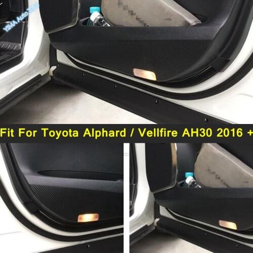 Lapetus Car Door Anti-kick Pads Microfiber Leather Trim Covers Stickers Fit For Toyota Alphard / Vellfire AH30 2016 - 2020
