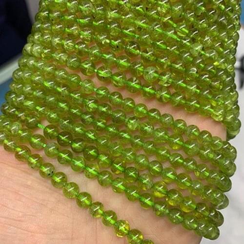 AA grade natural peridot stone beads natural gemstone beads DIY loose beads for jewelry making strand 15" wholesale