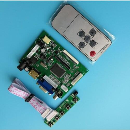 For 6.5" 50pin AT065TN14 800(RGB)×480 FPC panel remote Driver 2AV+ VGA LCD Controller Board Kit monitor