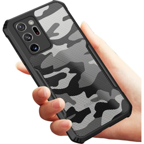 For Samsung Galaxy Note 20 Ultra Case Airbag Case Camouflage Acrylic PC+TPU Anti-knock Armor Back Cover for Note 20 Rzants