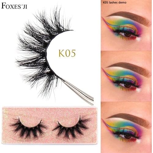 FOXESJI Makeup Eyelashes 3D Mink Lashes Natural long Cruelty free Volume Fluffy Mink False Eyelashes Eyelash Extension maquiagem