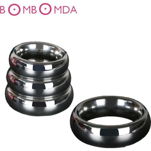 Stainless Steel Penis Rings Cage Cock Ring Scrotum Bound Ring Expansion Male Cocking SM Male Masturbation Device Sex Toy For men
