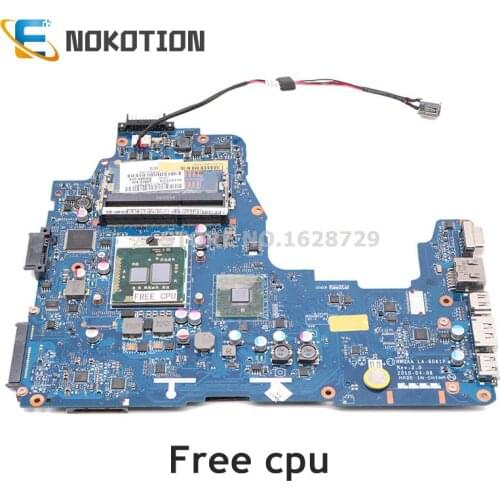 NOKOTION NWQAA LA-6061P Main Board for toshiba Satellite A660 laptop motherboard K000104250 K000104270 HM55 DDR3 Free cpu