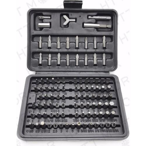 Motorcycle part 100Pcs 1/4" Torx Hex Torq Security Bit Set Tamper Proof Case Screwdriver Bit for harley BMW honda KTM universal