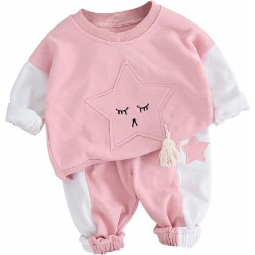 New Autumn Children Clothes Sets Baby Boys Girls Clothing Suits Toddler Casual Kids T Shirt Pants Infant Leisure Sport Costume